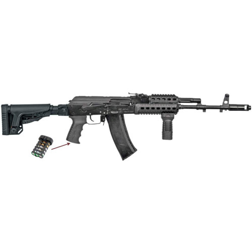 Пистолетная рукоятка DLG Tactical (DLG-098) для АК-47/74 (полимер) обрезиненная, олива фото 3