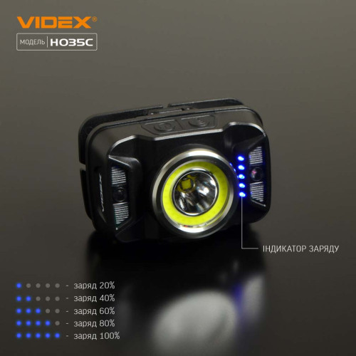 Налобний світлодіодний ліхтарик VIDEX VLF-H035C фото 7