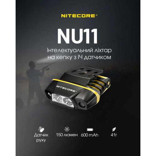 Ліхтар на кепку Nitecore NU11 фото 15