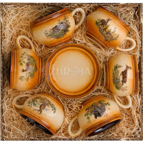 Кофейный сервиз Kozap Мокка 6 тарелок + 6 чашек (0.2л) 3/458 фото
