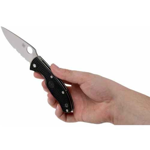 Ніж Spyderco Tenacious Lightweight Half Serrated (C122PSBK) фото 8