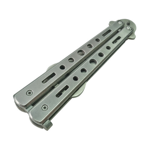 Нож бабочка тренировочный Benchmade (лезвие открывалка) silver (84-1015-2) фото 3