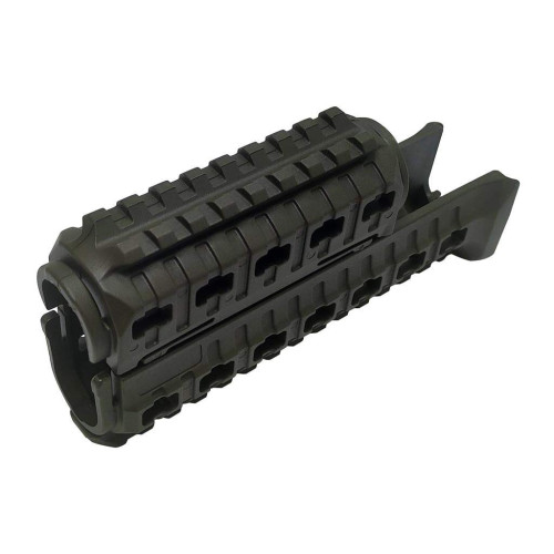Цівка DLG Tactical для АК-47/74 з 2-ма планками Picatinny + слоти M-LOK (полімер) олива фото 2