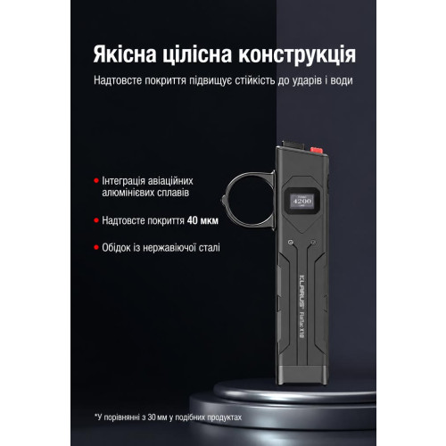 Ультратонкий фонарь Klarus FlatTac X1 4200 лм/2700 mAh. Black фото 8