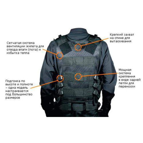 Тактический жилет Leapers UTG Law Enforcement черный фото 6