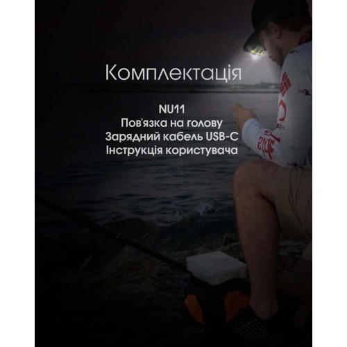 Ліхтар на кепку Nitecore NU11 фото 14