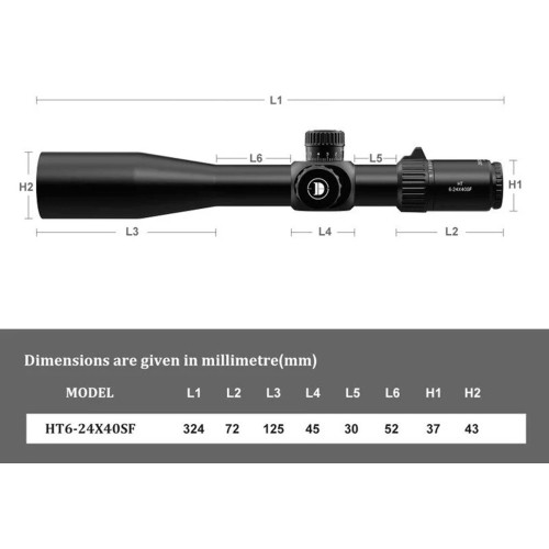 Прицел Discovery Optics HT 6-24X40SF FFP (30 мм, без подсветки) фото 4