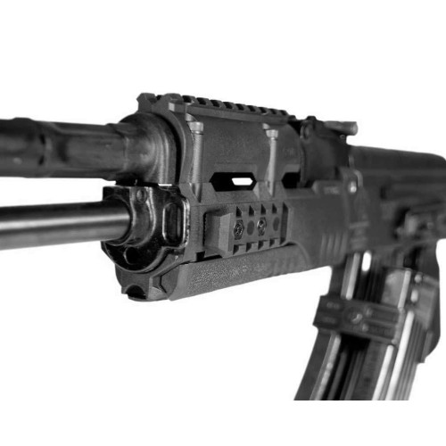 Цевье MFT Tekko Polymer для АК-47/74 c 4-мя планками Picatinny (полимер) черное фото 7