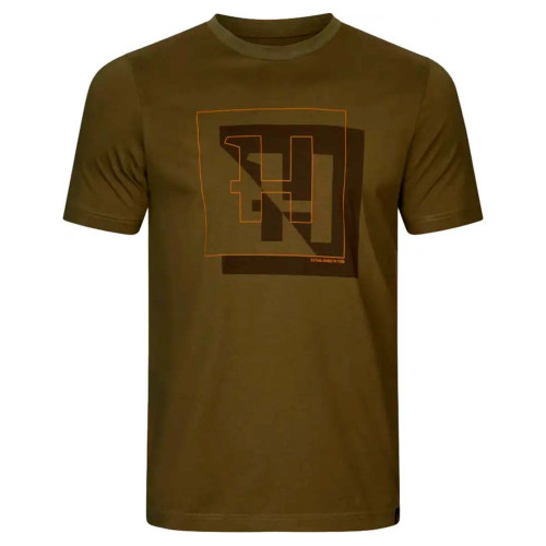 Футболка Harkila H-logo S/S T-Shirt (L, Dark Olive) фото