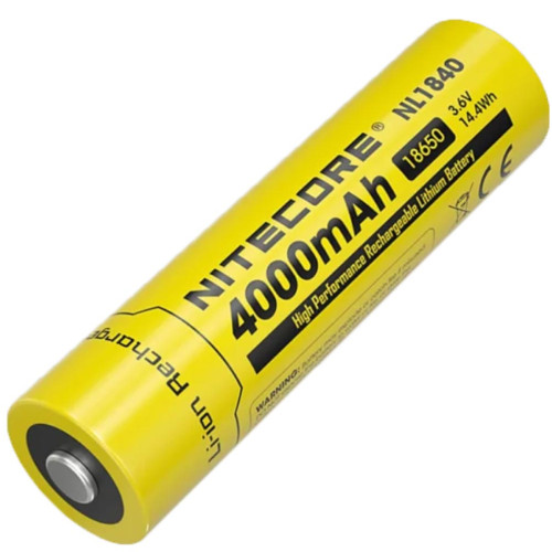 Акумулятор літієвий Nitecore NL1840 Li-Ion 18650 3.6V (4000mAh) фото