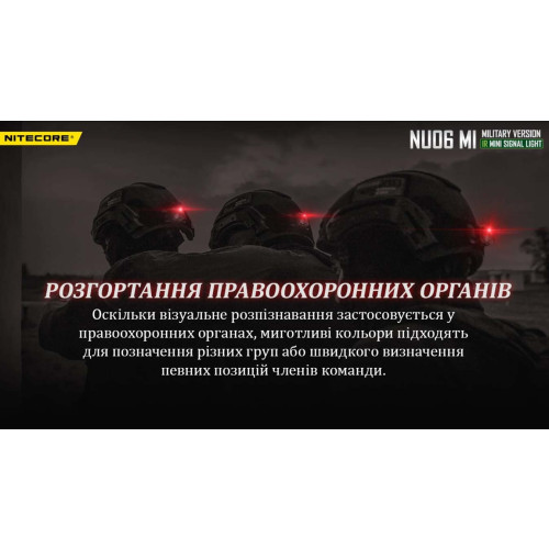 Ліхтар налобний Nitecore NU06 MI фото 7