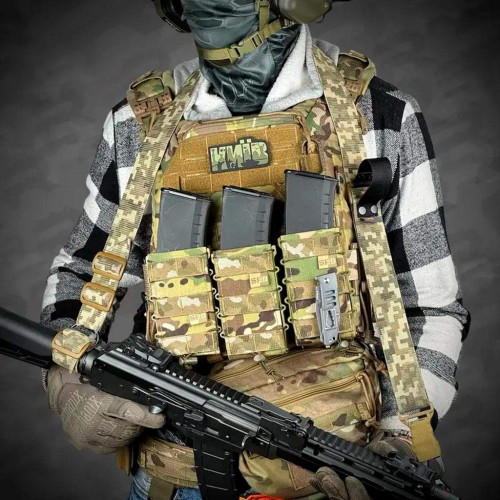 Ремень RAGNAROK TYR carbine оружейный одно/двухточечный с дополнительным креплением. Пиксель фото 2