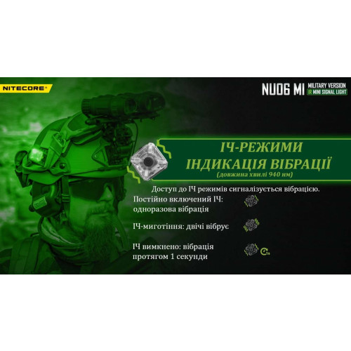 Ліхтар налобний Nitecore NU06 MI фото 9