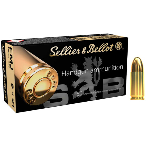 Патрон Sellier & Bellot кал. 9х21 куля FMJ, маса 7.5 гр/115 гран фото