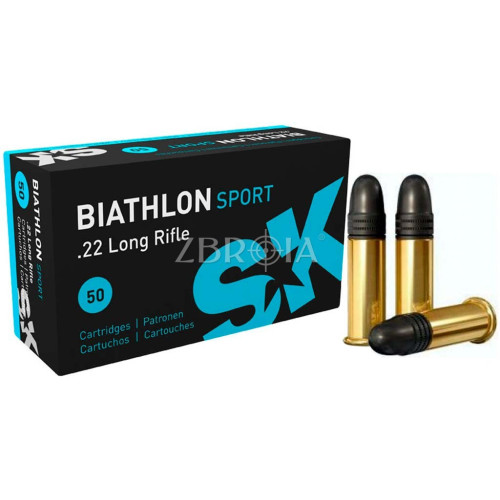 Патрон SK Biathlon Sport кал. 22 LR куля LRN, маса 2.59 гр/40 гран фото
