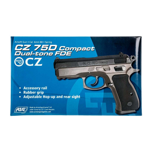 Страйкбольний пістолет ASG CZ 75D Compact - Spring кал. 6 мм (18603) фото 9