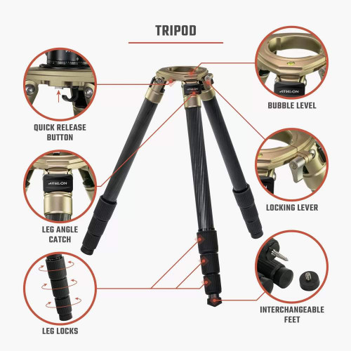Трипод для стрельбы Athlon Midas CF40 Pixel фото 5