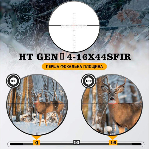 Прицел Discovery Optics HT Gen2 4-16x44 SFIR FFP (30 мм, подсветка) фото 3