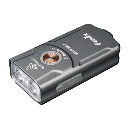 Фонарь наключный Fenix E03R V2.0 серый фото