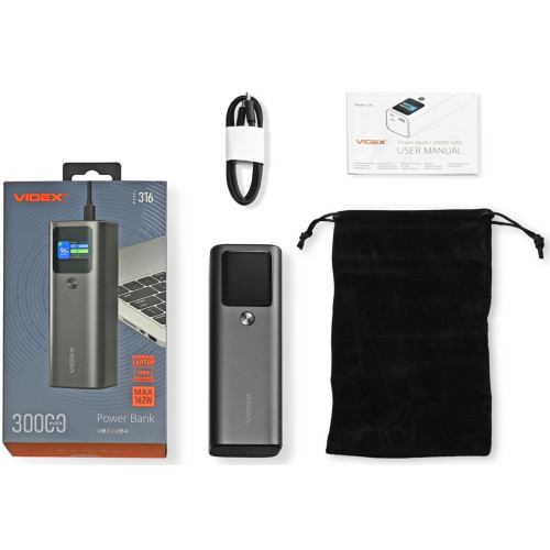 Повербанк Videx VPB-316 30000 mAh Grey фото 14