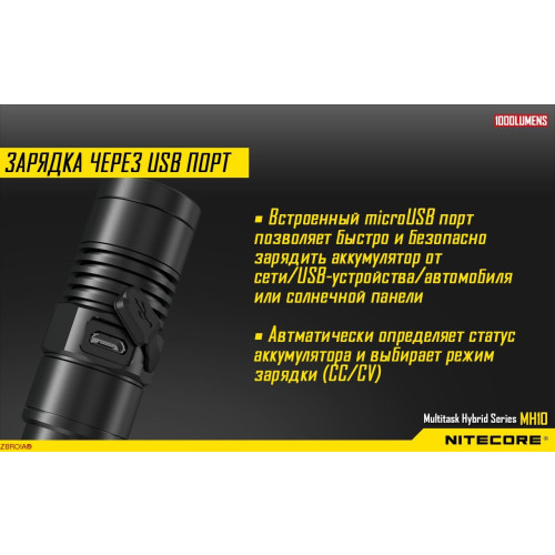 Фонарь Nitecore MH10 фото 4