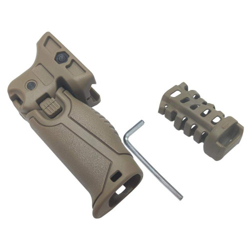 Передня рукоятка DLG Tactical (DLG-048) складна на Picatinny (полімер) койот фото 7