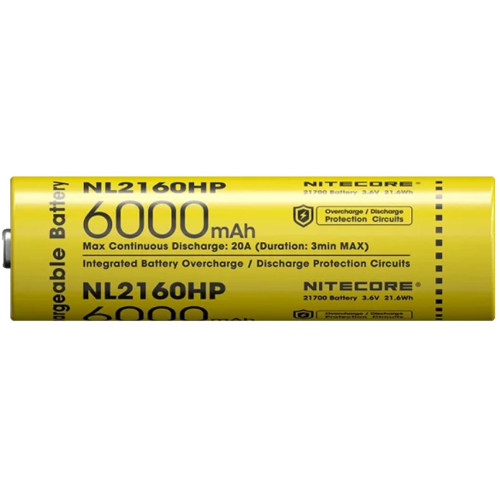 Акумулятор літієвий Nitecore NL2160HP Li-Ion 21700 (6000mAh) фото 2