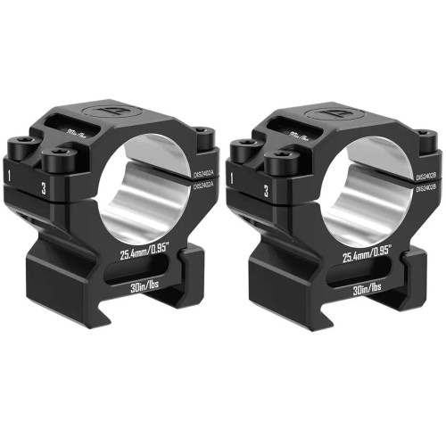 Кольца Discovery Optics 7075 (25.4 мм) Low на Weaver/Picatinny. ВН – 11.3 мм фото 2