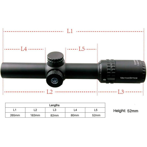 Оптичний приціл Vector Optics Grimlock GenII 1-6x24 SFP Illum фото 6
