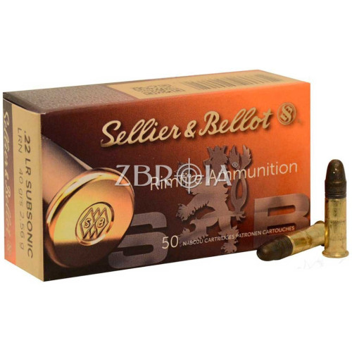 Патрон Sellier & Bellot Subsonic кал. 22 LR куля LRN, маса 2.56 гр/40 гран фото