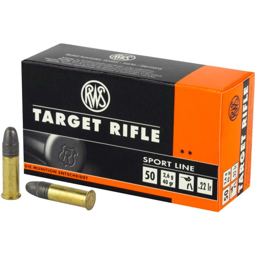 Патрон RWS Target Rifle кал. 22 LR пуля LRN, масса 2.6 гр/40 гран фото