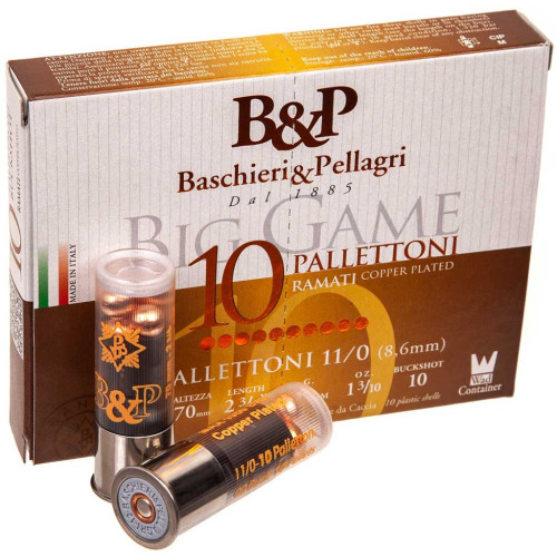 Патрон B&P Big Game Pallettoni HV кал. 12/70 картечь №11/0, навеска 37 гр фото