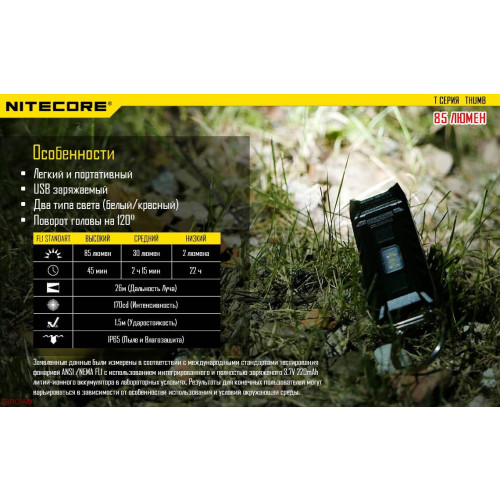 Ліхтар Nitecore THUMB фото 12
