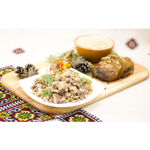 Консервы мясо-растительные "Каша перловая с мясом дикого кабана" фото 2