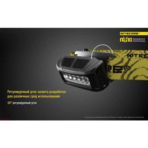 Ліхтар налобний Nitecore NU10 Black фото 2