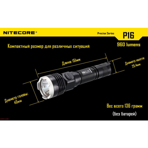 Ліхтар Nitecore P16 фото 9