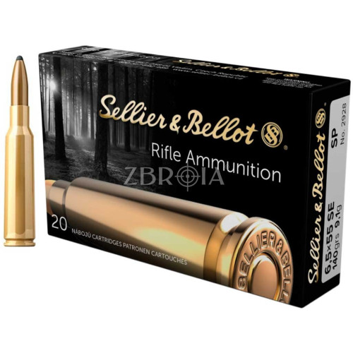 Патрон Sellier & Bellot кал. 6,5x55 куля SP, маса 9.1 гр/140 гран фото
