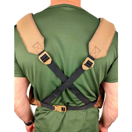 Разгрузочная система LeRoy Tactical под 4 магазина АК и 2 гранаты (койот) фото 3