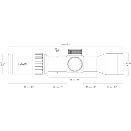 Прицел Hawke XB30 Compact 1.5-6x36 SR с подсветкой (для арбалета) фото 6