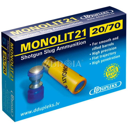 Кульовий патрон D Dupleks Monolit 21 кал. 20/70 маса 19.5 гр фото