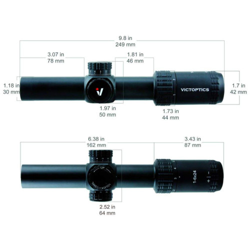 Оптичний приціл Vector Optics S6 1-6x24 Illum SFP фото 7
