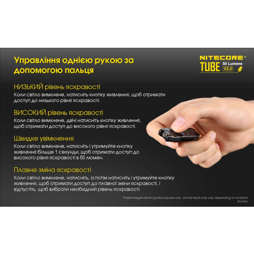 Ліхтар наключний Nitecore TUBE v2.0 2026 зелений фото 11