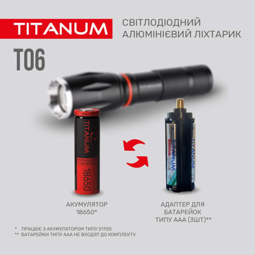 Портативний світлодіодний ліхтарик TITANUM TLF-T06 фото 5
