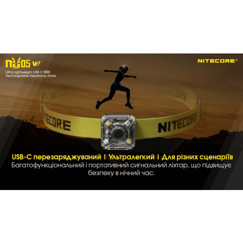 Ліхтар налобний Nitecore NU05 KIT V2 фото 9