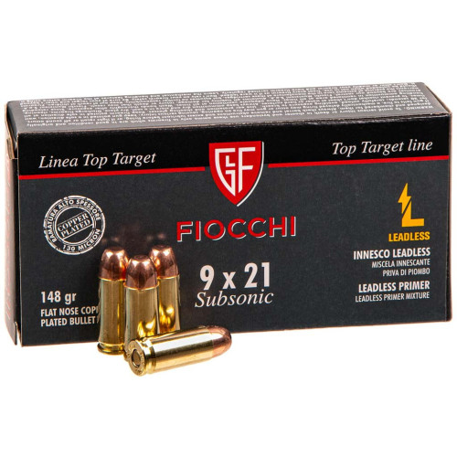 Патрон Fiocchi Subsonic кал. 9x21 куля FNCP, маса 9.59 гр/148 гран фото