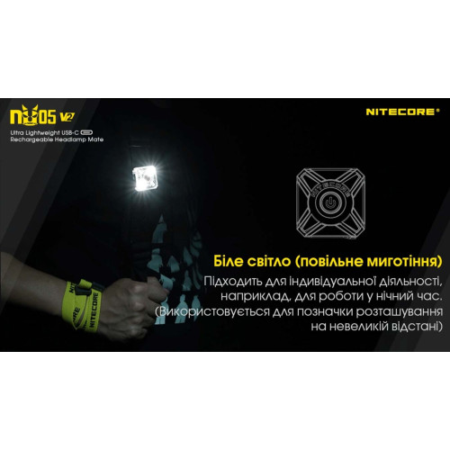 Ліхтар налобний Nitecore NU05 KIT V2 фото 17