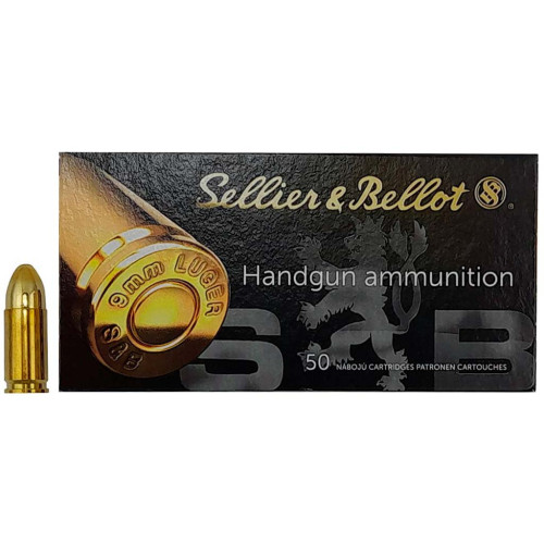 Патрон Sellier & Bellot кал. 9х19 мм Luger куля FMJ, маса 7.5 гр/115 гран фото