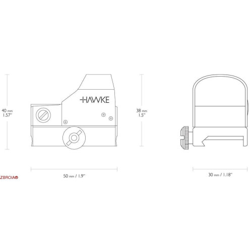 Коллиматорный прицел Hawke Reflex Sight 1х25 5MOA Weaver фото 2