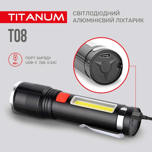 Портативный светодиодный фонарь TITANUM TLF-T08 фото 4