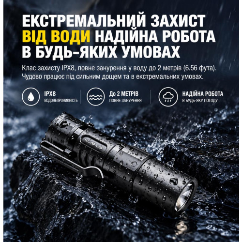 Ручной фонарь Klarus XT1C 1000 лм/850 mAh. Black фото 10